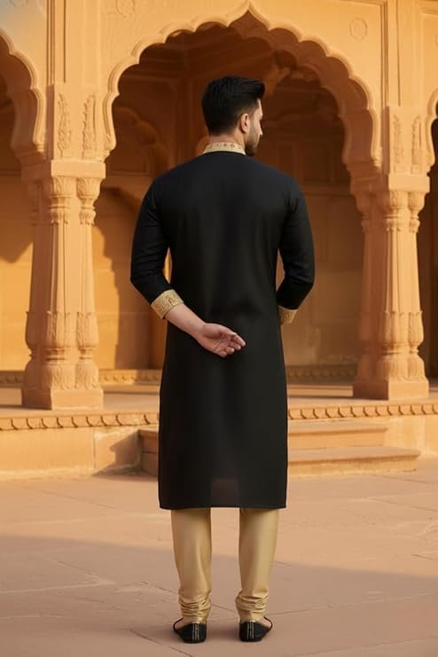 Men’s Madhubani Printed Khadi Silk Kurta | Premium Ethnic Wear for Weddings & Festivals | Traditional Art Design | Comfortable & Stylish Outfit - Image 2