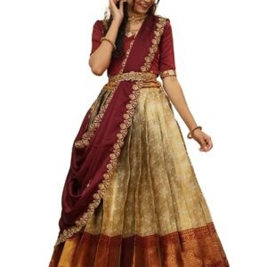 Fabcartz South India Half and Half Saree for Womens