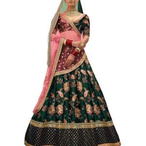 Zeel Clothing Women's Silk Semi-Stitched Lehenga Choli