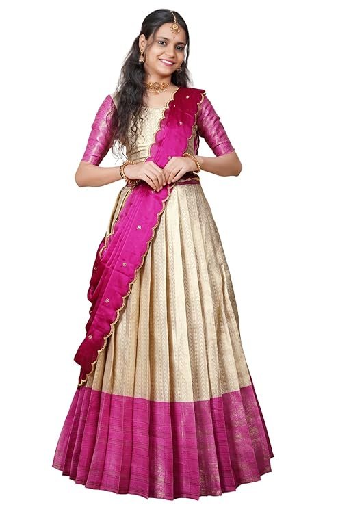 Fabcartz Tranding South Indian Pattu Lehenga Choli For Women - Image 5
