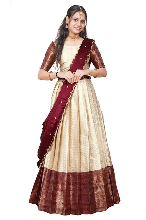 Fabcartz Tranding South Indian Pattu Lehenga Choli For Women - Image 7