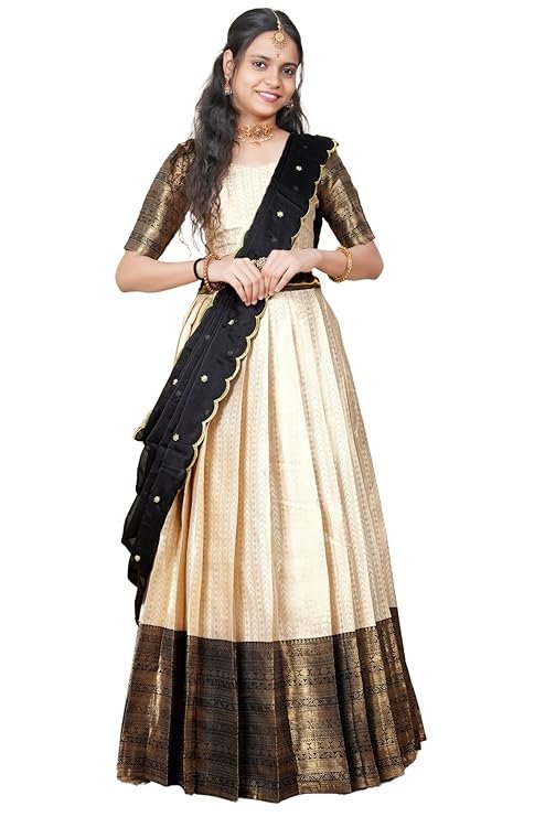 Fabcartz Tranding South Indian Pattu Lehenga Choli For Women - Image 9