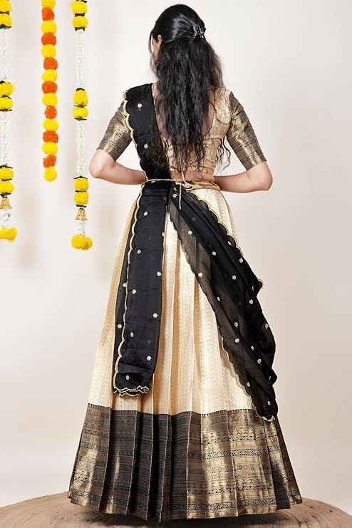 Fabcartz Tranding South Indian Pattu Lehenga Choli For Women - Image 8