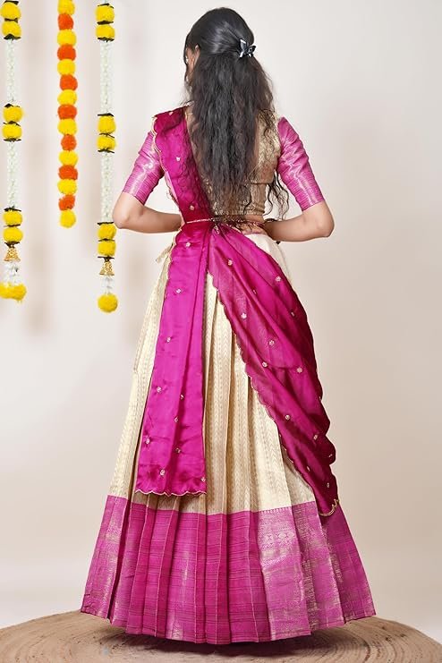 Fabcartz Tranding South Indian Pattu Lehenga Choli For Women - Image 4