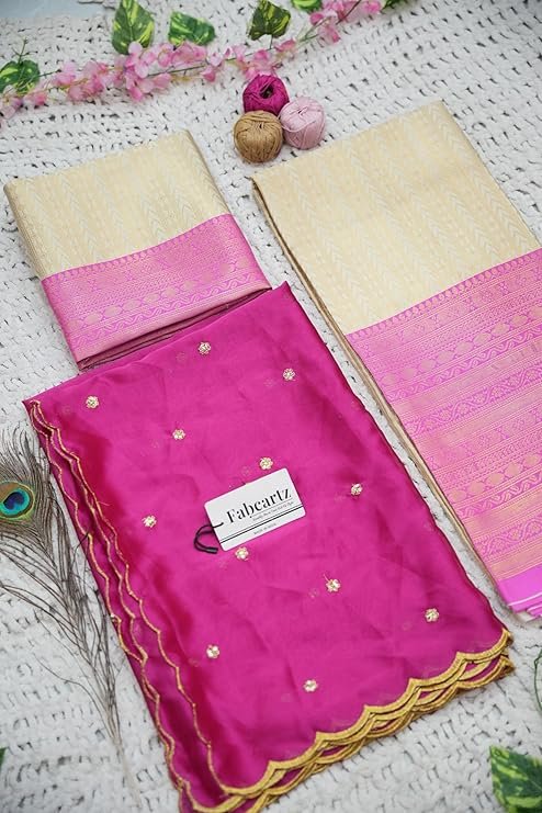 Fabcartz Tranding South Indian Pattu Lehenga Choli For Women - Image 3
