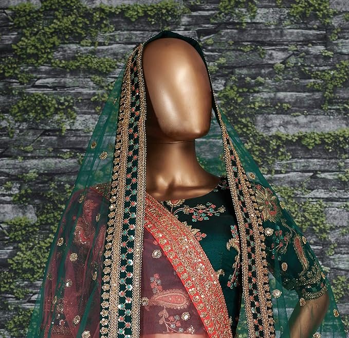 Zeel Clothing Women's Silk Semi-Stitched Lehenga Choli - Image 6