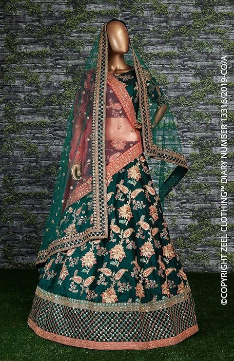 Zeel Clothing Women's Silk Semi-Stitched Lehenga Choli - Image 7