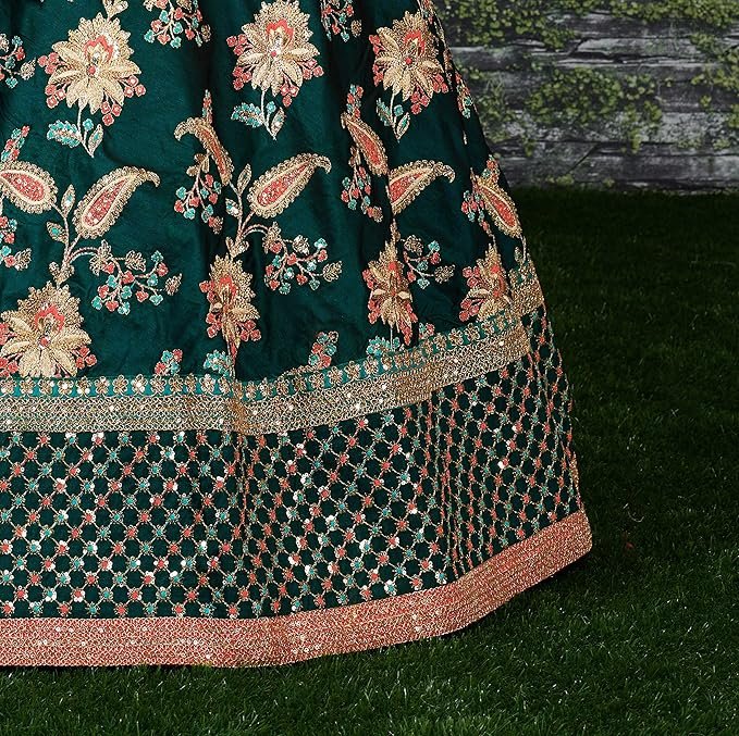 Zeel Clothing Women's Silk Semi-Stitched Lehenga Choli - Image 5