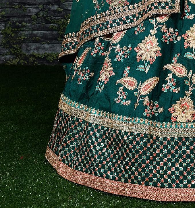 Zeel Clothing Women's Silk Semi-Stitched Lehenga Choli - Image 2